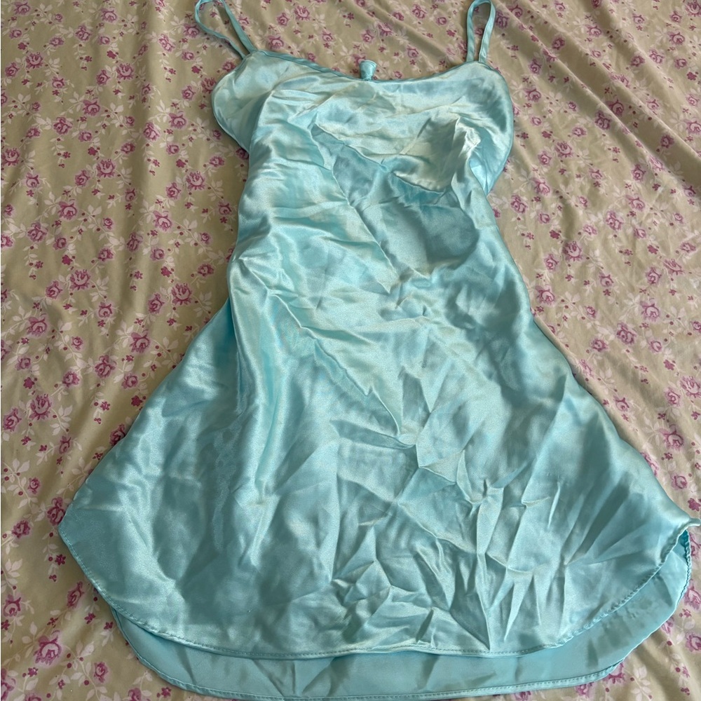 & Other Stories Light Blue Satin Chemise